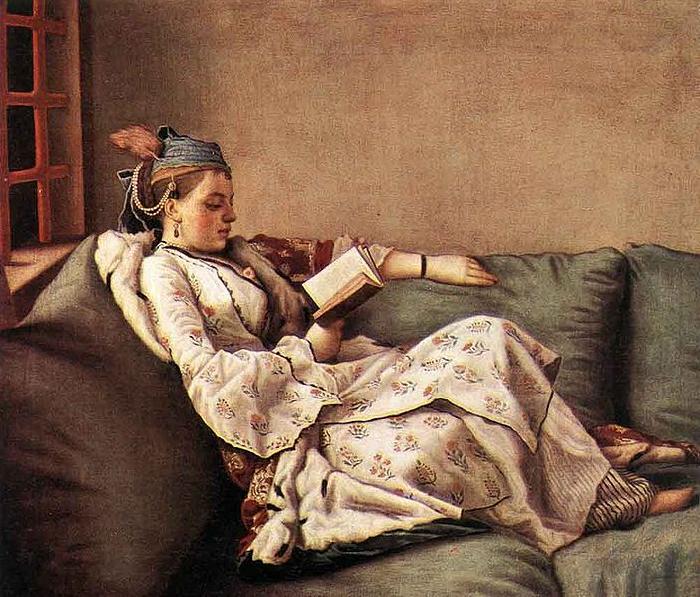 Jean-Etienne Liotard Portrait of Marie Adelaide de France en robe turque Sweden oil painting art